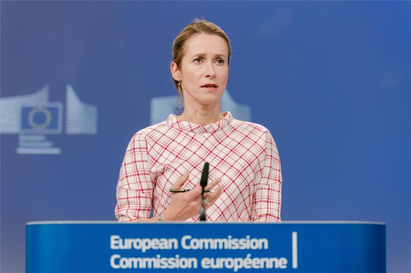 Die EU-Außenbeauftragte Kaja Kallas stellte die Strafmaßnahmen am Mittwoch vor
