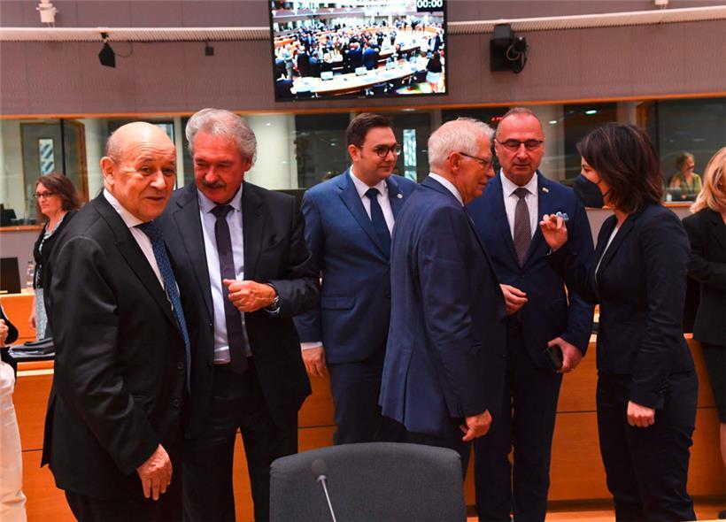 Die EU-Außenminister kamen gestern einer Einigung auf das sechste Sanktionspaket gegen Russland nicht näher
