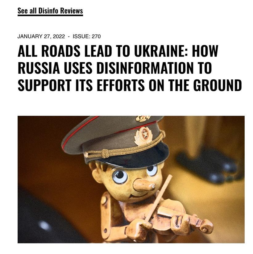 Die EU-Experten halten sich bei der Darstellung von aufgedeckten russischen Desinformationen nicht mit Kommentaren zurück, wie diese Pinocchio-Figur zeigt
