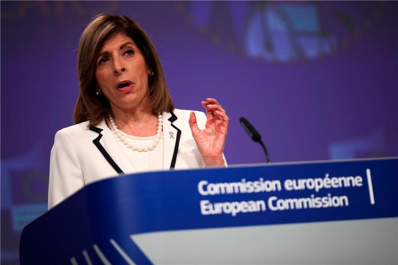 Die EU-Gesundheitskommissarin Stella Kyriakides ist optimistisch, was die Fertigstellung eines Corona-Impfstoffs anbelangt
