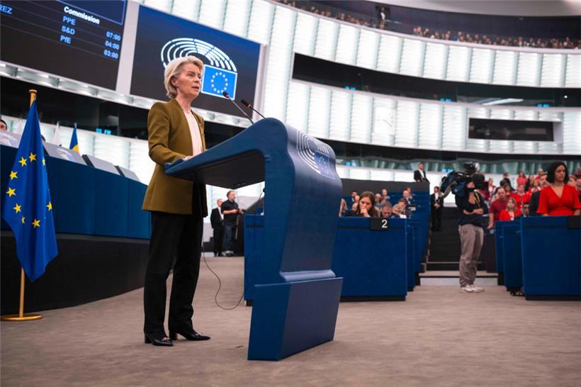 Die EU-Kommissionspräsidentin Ursula von der Leyen machte klare Aussagen zum Krieg Israels im Gazastreifen
