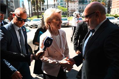 Die EU-Kommissionspräsidentin Ursula von der Leyen wurde am Donnerstag in Montevideo empfangen
