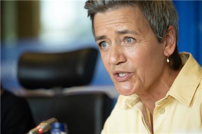 Die EU-Wettbewerbskommissarin Margrethe Vestager während ihrer Anhörung vor einem EP-Ausschuss
