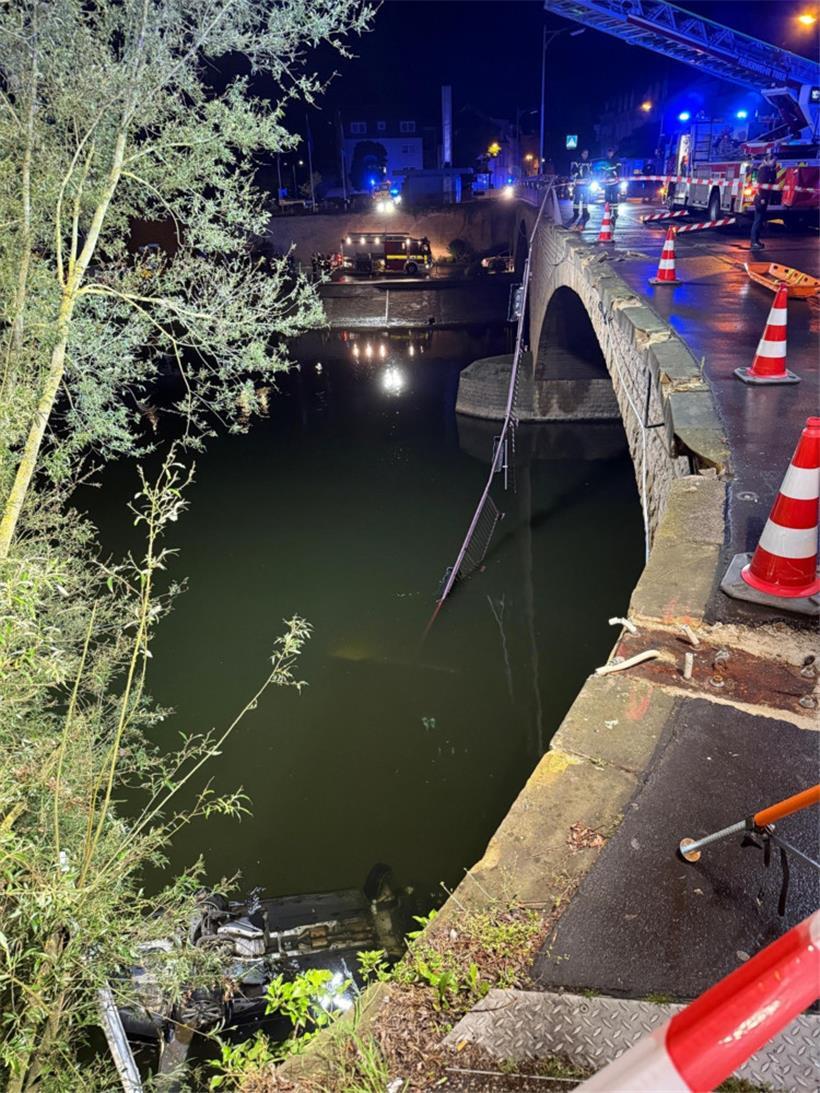 Die Einsatzstelle wurde sowohl auf deutscher als auch auf luxemburgischer Seite abgesperrt
