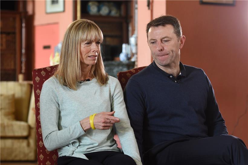 Die Eltern des verschwundenen britischen Mädchen Madeleine « Maddie» McCann, Kate und Gerry McCann, geben der BBC in der Prestwold Hall ein Interview.
