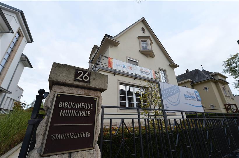 Die Escher Stadtbibliothek in der rue Emile Mayrisch
