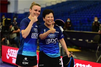 Die FLTT-Auswahl um Sarah De Nutte und Ni Xia Lian hat in der Gruppenphase drei Siege in vier Spielen gefeiert
