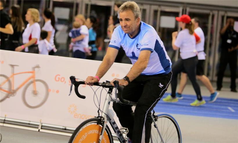 Die Fahrradfahrer legten ebenfalls zahlreiche Kilometer zurück