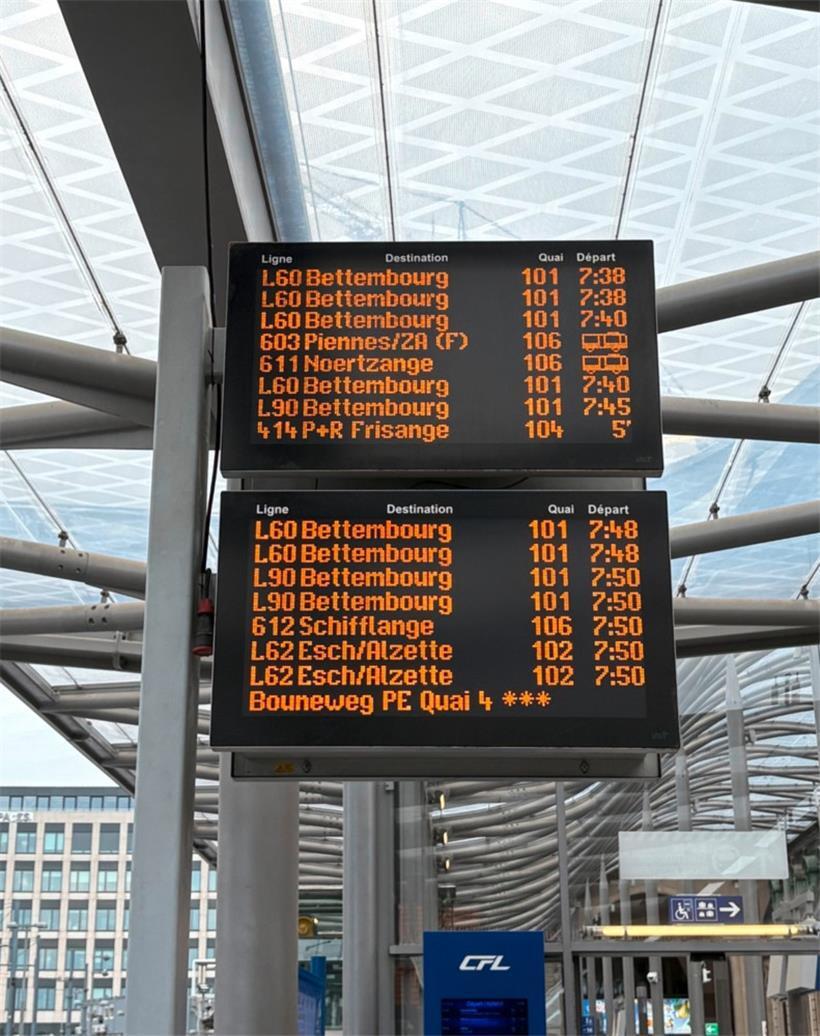 Die Fahrt zwischen Luxemburg-Stadt und Bettemburg muss morgens gut organisiert sein
