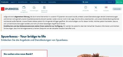 Die Fehlermeldung der Sparkasse
