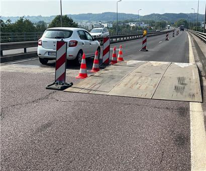 Die „Fly-over-Rampe“ auf der A1 im September 2023
