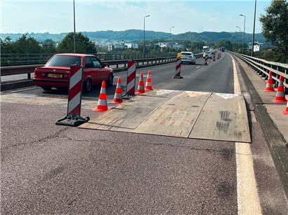 Die „Fly-over-Rampe“ auf der A1 im September
