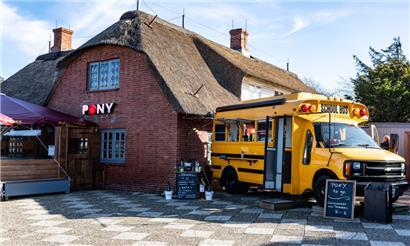 Die Gaststätte „Pony“ im Zentrum von Kampen auf Sylt
