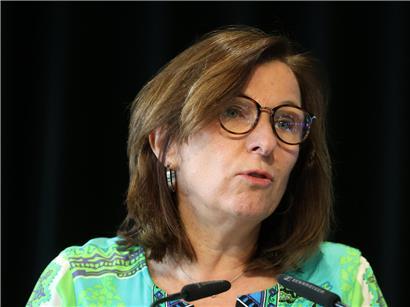 Tilly Metz, Grüne EU-Abgeordnete, kritisiert EU-Deregulierung bei Parlamentssitzung