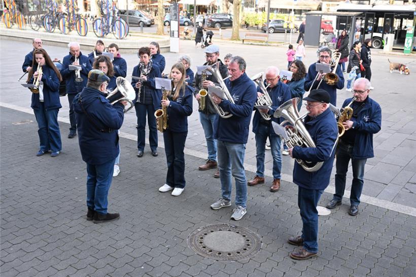 Die „Harmonie de Harlange“ sorgte für die musikalische Untermalung der Aktion