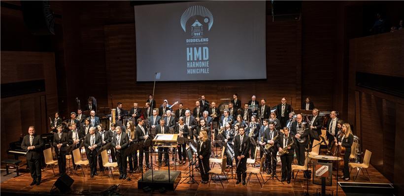 Die „Harmonie municipale de Dudelange“ im Konzertsaal des Kulturzentrums „opderschmelz“
