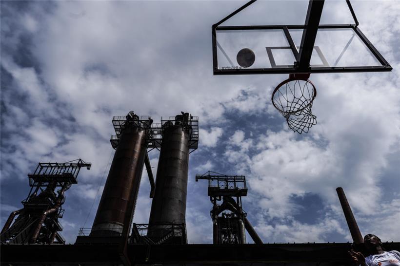 Die Hochöfen auf Belval boten die perfekte Kulisse für die Trenddisziplin 3×3