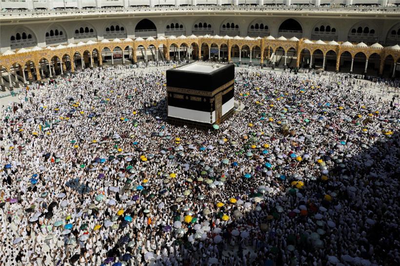 Die Kaaba in der Großen Moschee in Mekka ist das heiligste Heiligtum des Islam
