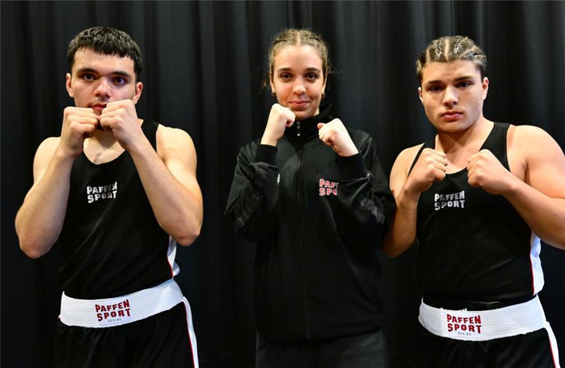 Die Kämpfer vom Boxclub Esch: Arden Smaigalic, Ines Amseln und Bryan Barbalinardo (v.l.n.r.)
