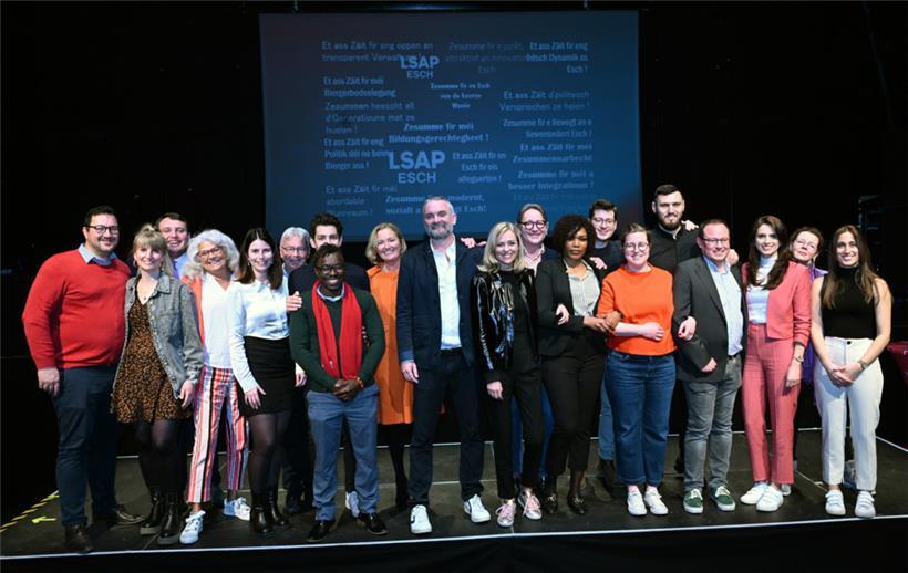 Die Kandidaten der Escher LSAP für die Gemeindewahlen
