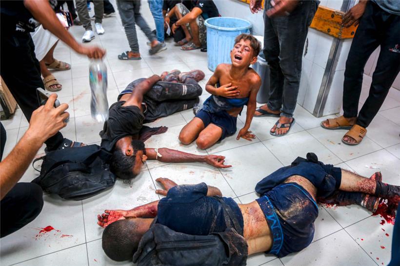 Die Krankenversorgung im Nasser Medical Complex im südlichen Gazastreifen ist mittlerweile stark eingeschränkt
