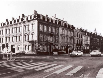 Die Kreuzung Boulevard Royal und Avenue de la  Porte-Neuve in den siebziger Jahren
