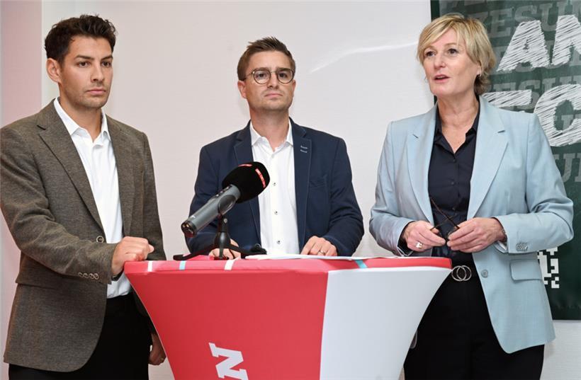 Die LSAP zur Rentrée: Sacha Pulli, Ben Polidori und Francine Closener
