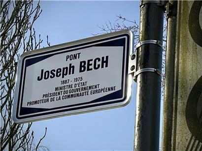 Lebensdaten von Joseph Bech auf Dokument, historische Informationen zu luxemburgischem Politiker sichtbar