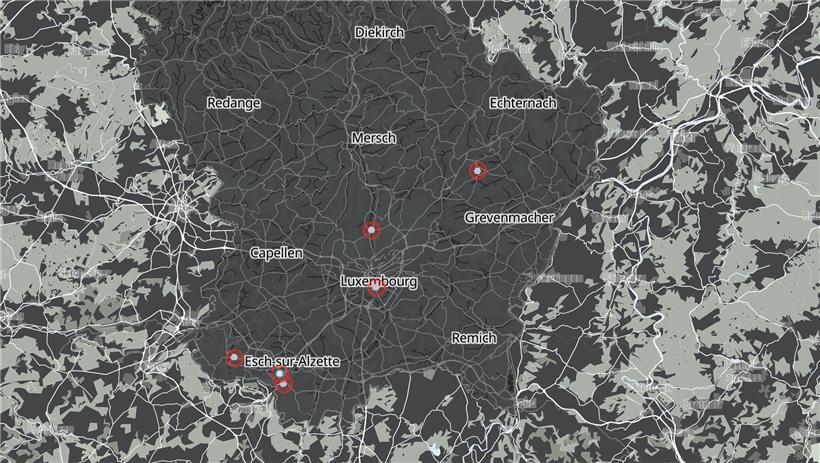 Die Luftmessstationen in Luxemburg
