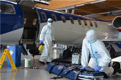 Die Luxembourg Air Rescue im Einsatz gegen das Coronavirus
