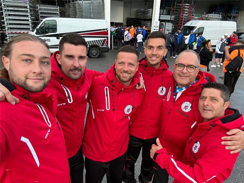 Die Luxemburger Delegation – die gleiche wie in Dijon – vergangenes Jahr bei der EM in Albertville
