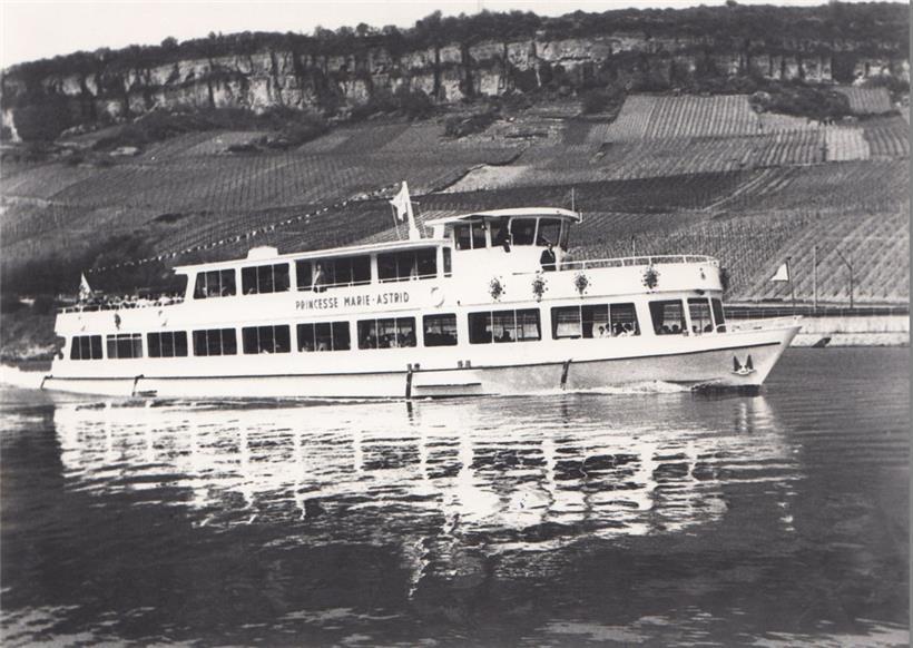 Die „Marie-Astrid II“, damals wie heute Stolz der Luxemburger Moselschifffahrt
