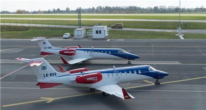 Die Maschine mit den zwei Patienten aus dem Gazastreifen landete am Donnerstagmorgen am Luxemburger Flughafen
