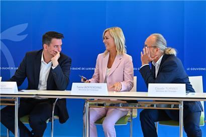Die Minister Delles, Bofferding und Turmes haben auch das Wassersparen im Blick
