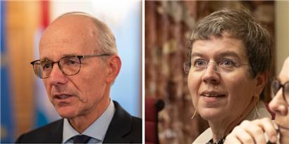 Die Minister Luc Frieden und Martine Deprez waren am Montag zu Gast bei diversen Medien
