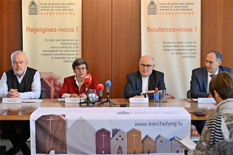 Die Mitglieder des Verwaltungsrats des „Kierchefong“ (v.l.): Marc Wagener, Dr. Marianne Bausch-Koenig, Leo Wagener und Philip Mauel
