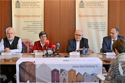Die Mitglieder des Verwaltungsrats des „Kierchefong“ (v.l.): Marc Wagener, Dr. Marianne Bausch-Koenig, Leo Wagener und Philip Mauel
