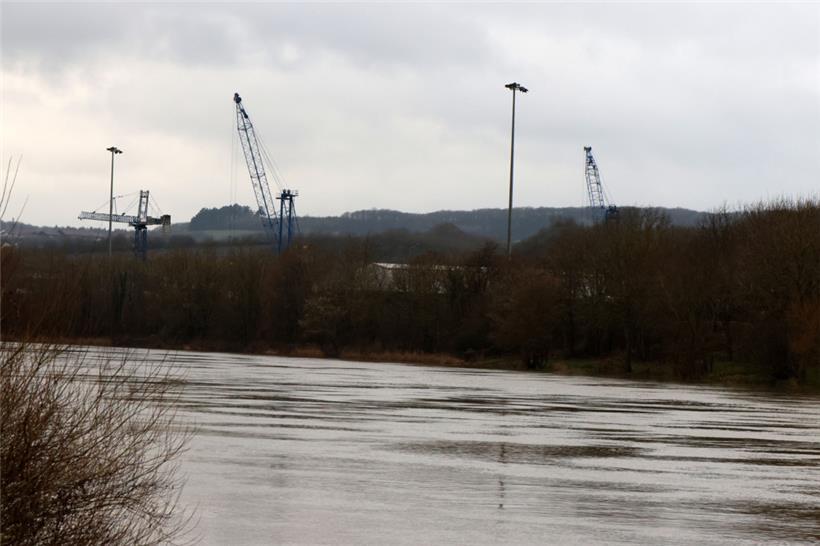 Die Mosel am Hafen Mertert in einem Archivbild von Anfang Dezember
