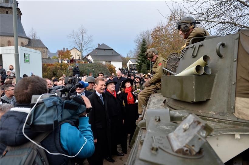 Die Nachstellung aus dem Zweiten Weltkrieg in Munshausen wird Randy Evans noch lange in Erinnerung bleiben
