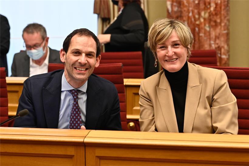 Die Parteimitglieder Dan Biancalana (links) und Francine Closener wollen bald die LSAP-Doppelspitze bilden
