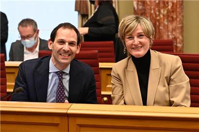 Die Parteimitglieder Dan Biancalana (links) und Francine Closener wollen bald die LSAP-Doppelspitze bilden
