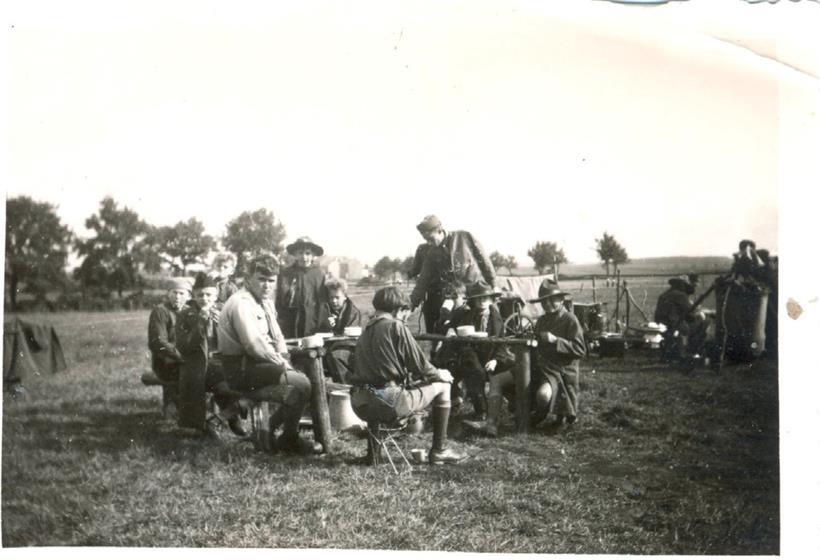 Die Petinger Scouten beim „Jamboree national“ in Esch im Jahr 1938
