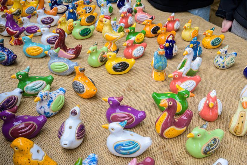 Die Pfeifen waren in allen Formen und Farben zu entdecken
