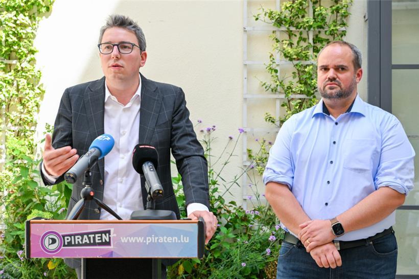 Die Piratenabgeordneten Sven Clement und Marc Goergen fordern ein Referendum
