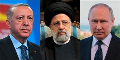 Die Präsidenten Recep Tayyip Erdogan, Ebrahim Raisi und Wladimir Putin werden am Dienstag unter anderem darüber beraten, ob die Türkei eine Offensive gegen Gegner des syrischen Machthabers Baschar al-Assad führen darf
