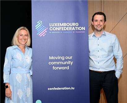 Die Präsidentin Carole Muller und Tom Baumert, der Direktor der „Luxembourg Confederation“
