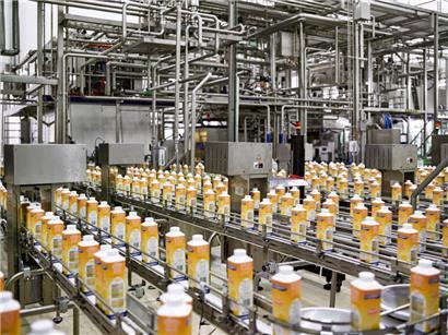 Die Produktionshalle von Luxlait
