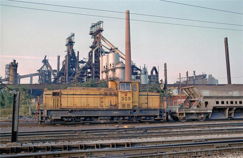 Die Produktionsstätte auf Belval im Jahr 1991
