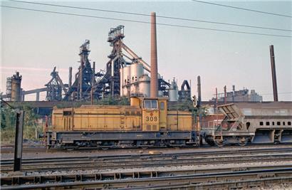 Die Produktionsstätte auf Belval im Jahr 1991
