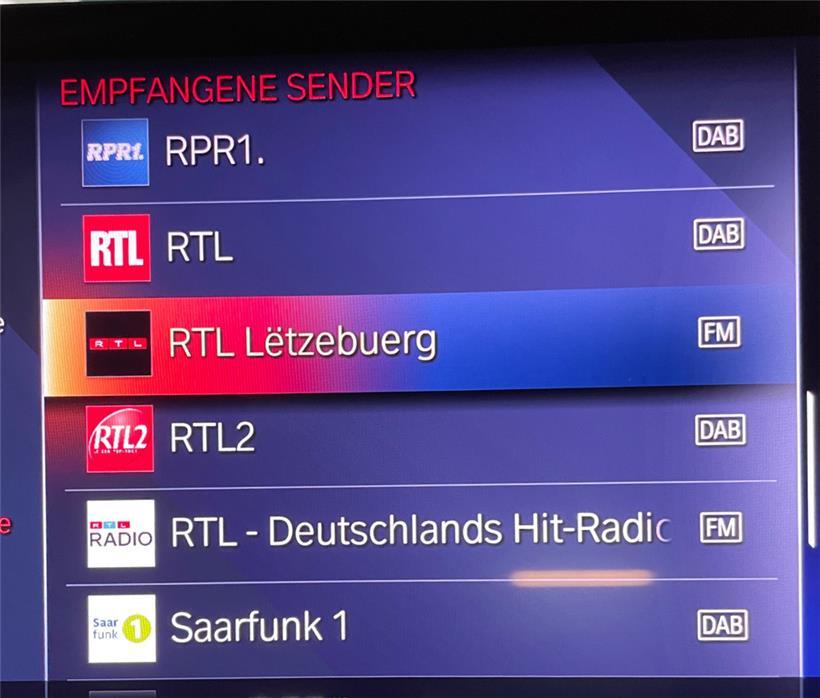 Die Programme, die aus Luxemburg kommen, erscheinen (noch) nicht als „DAB“